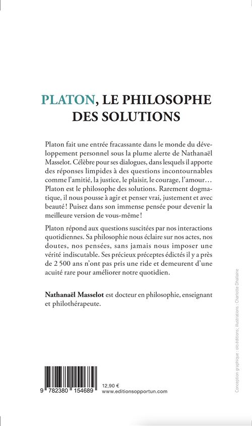 Philothérapie-livre-développement personnel-philosophie-Nathanaël Masselot-couverture-Platon le philosophe des solutions Philothérapie-livre-développement personnel-philosophie-Nathanaël Masselot