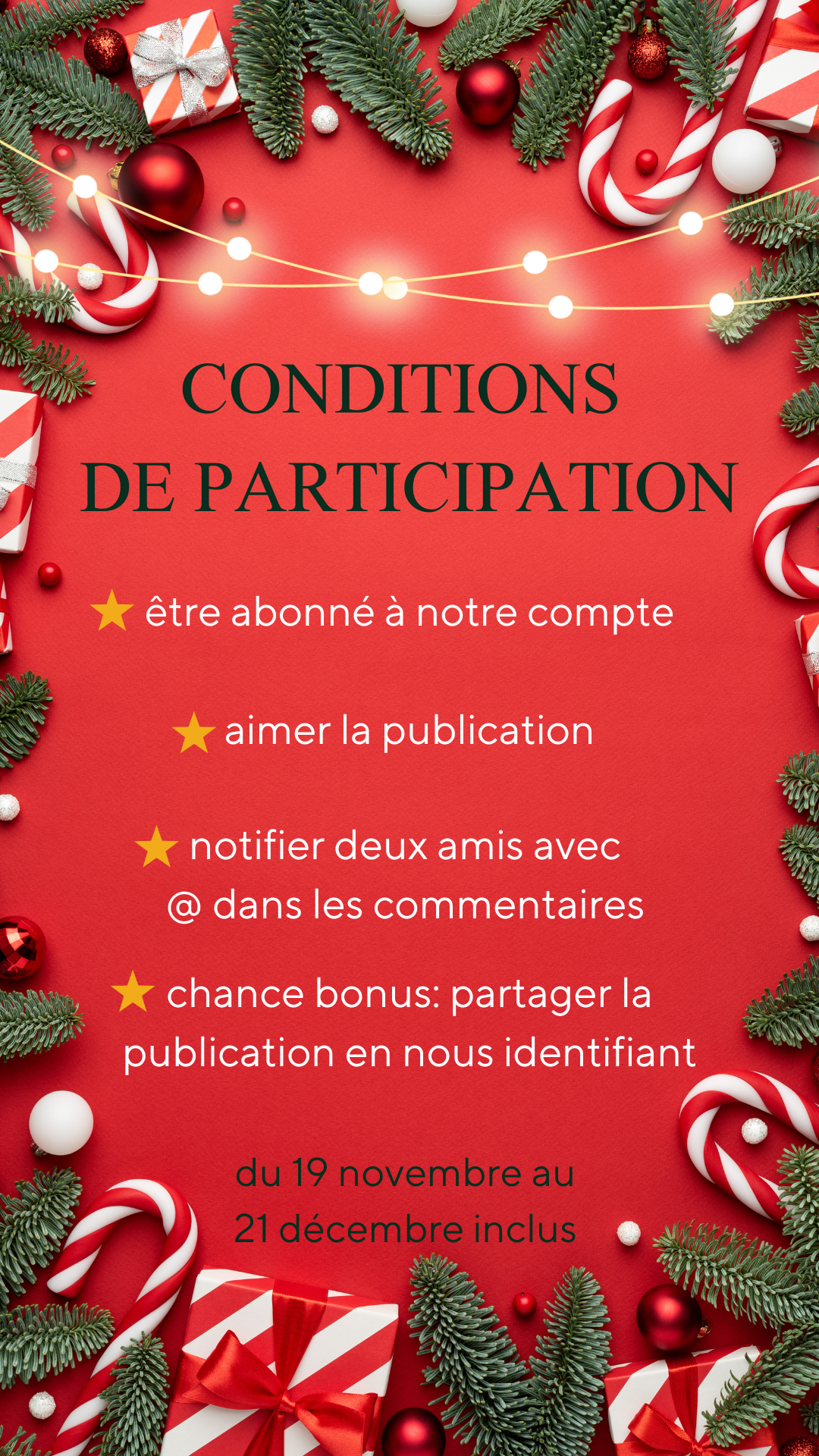 Conditions de Participation