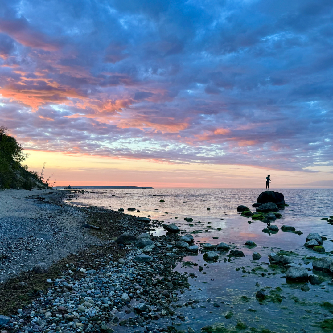 Wanderungen am Ostseestrand Abendstimmung am Strand