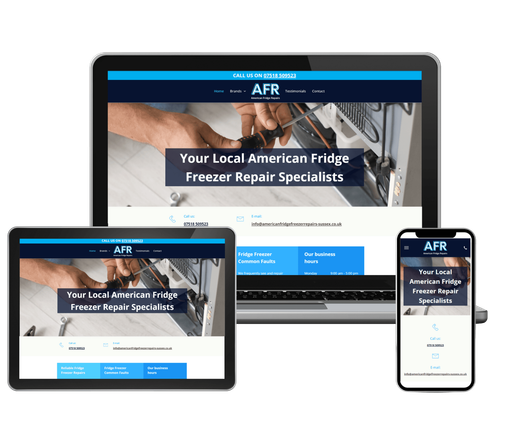 American Fridge Repairs website designed by Genesis Digital Media
