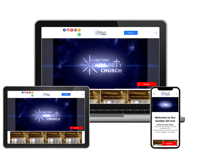 Sompting Community Church website designed by Genesis Digital Media