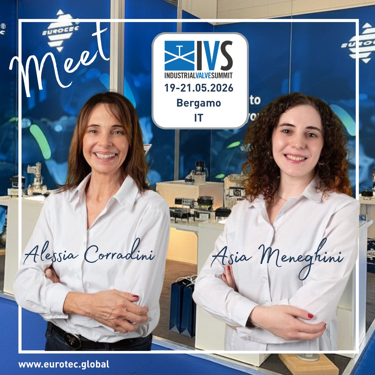 On site for EUROTEC in Italy: ALESSIA CORRADINI and Asia Meneghini