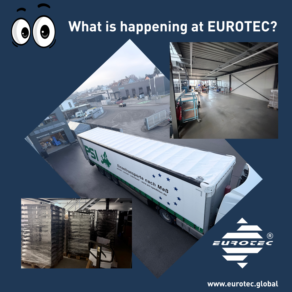 The first trucks carrying our new NOYES storage system with vertical lift have arrived! ?