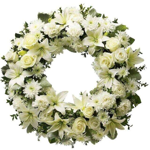 Coronas funerarias, centros fúnebres, ramos funerarios, cruces funerarias.