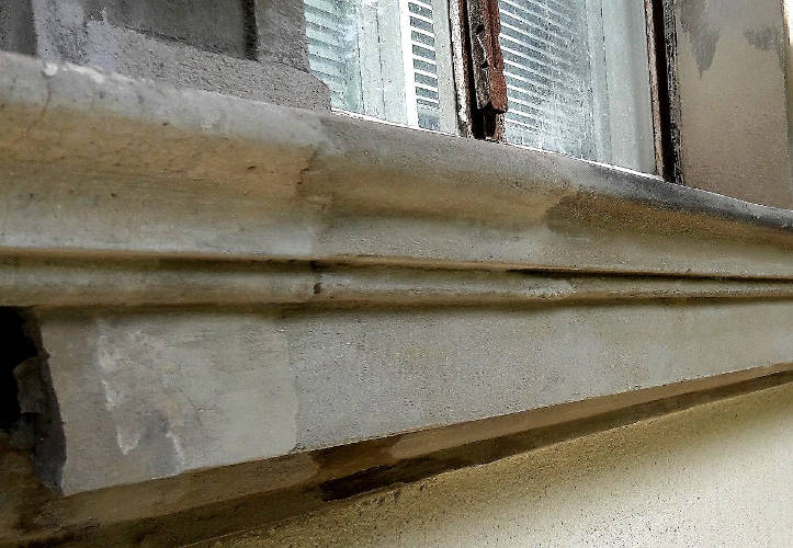 Fensterbank Wiederaufbau Baudekoration Mauer