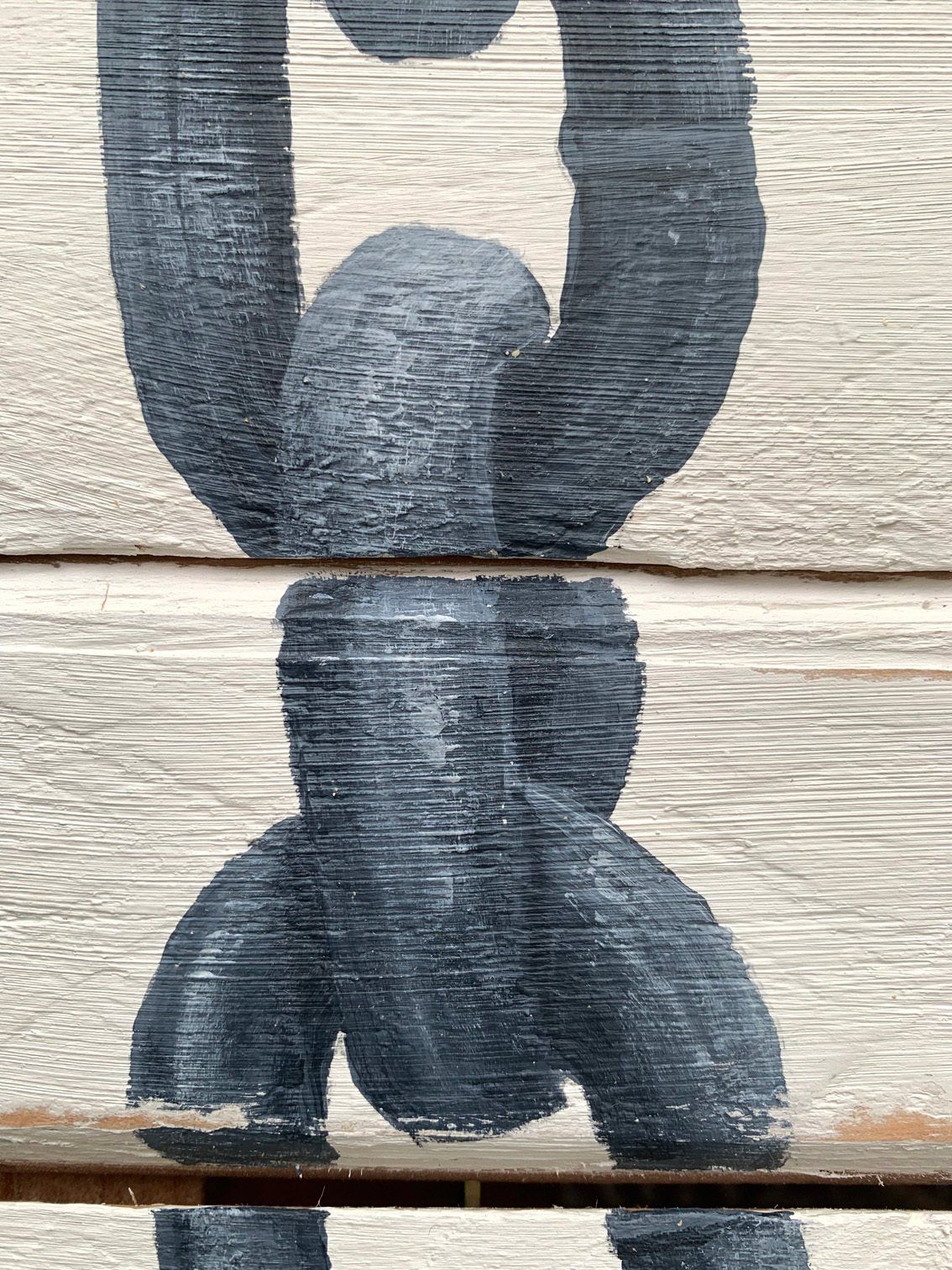 Detailfoto gemalte Ankerkette