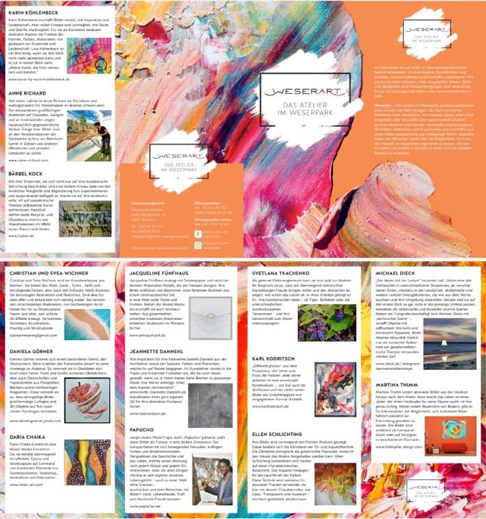 Flyer der Ausstellung im Weserpark Bremen.