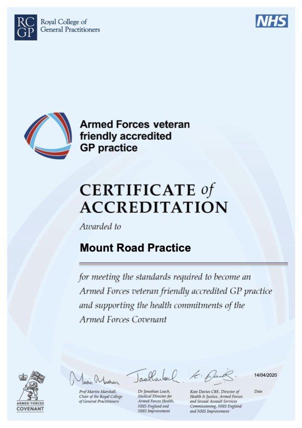 Click on image to find out more Armed Forces Veteran Friendly accreditation certificate