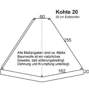 Kohtenblatt mit Erdstreifen 20 cm