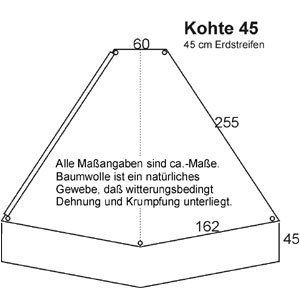 Kohtenblatt mit Erdstreifen 45 cm