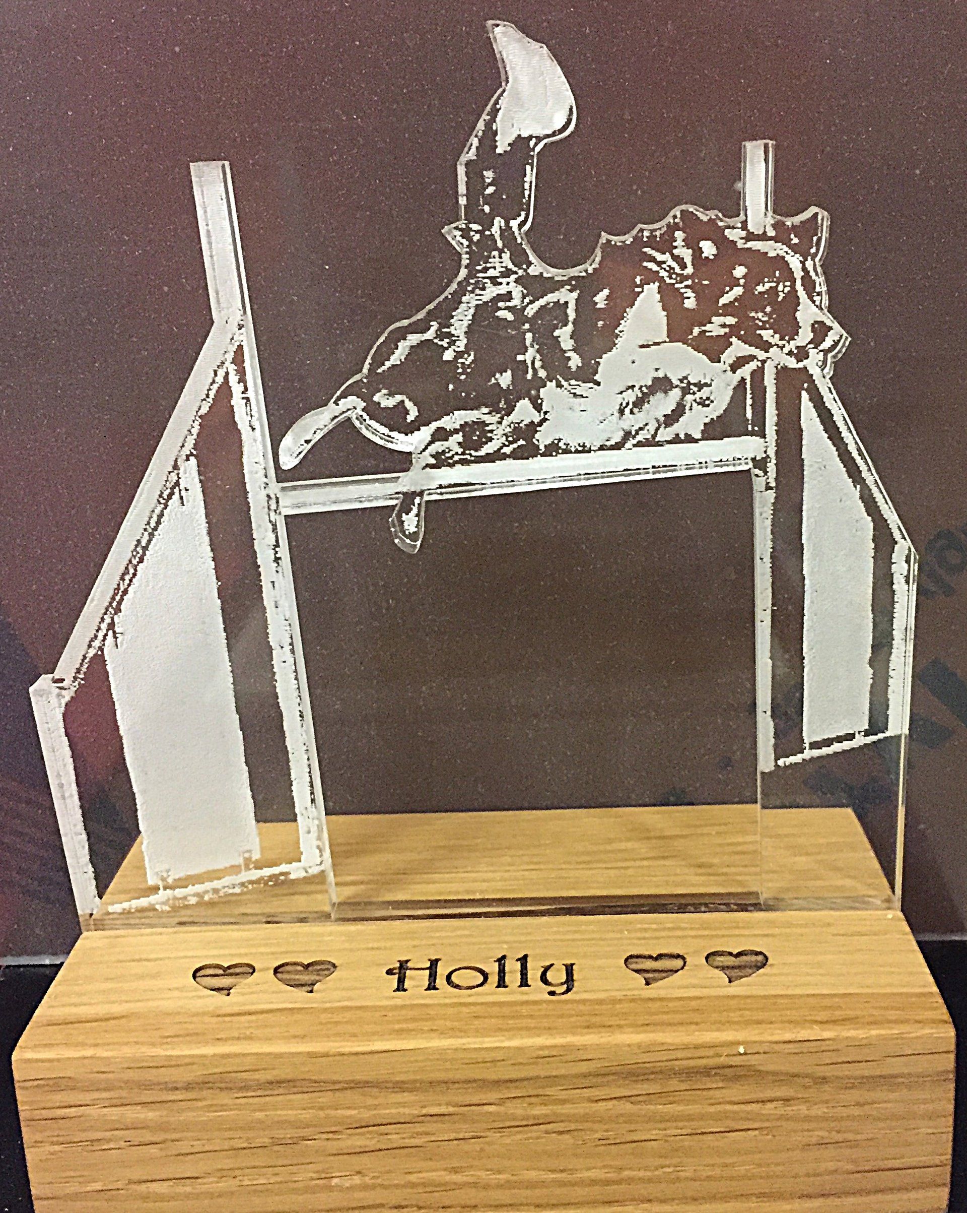 trophée transparent