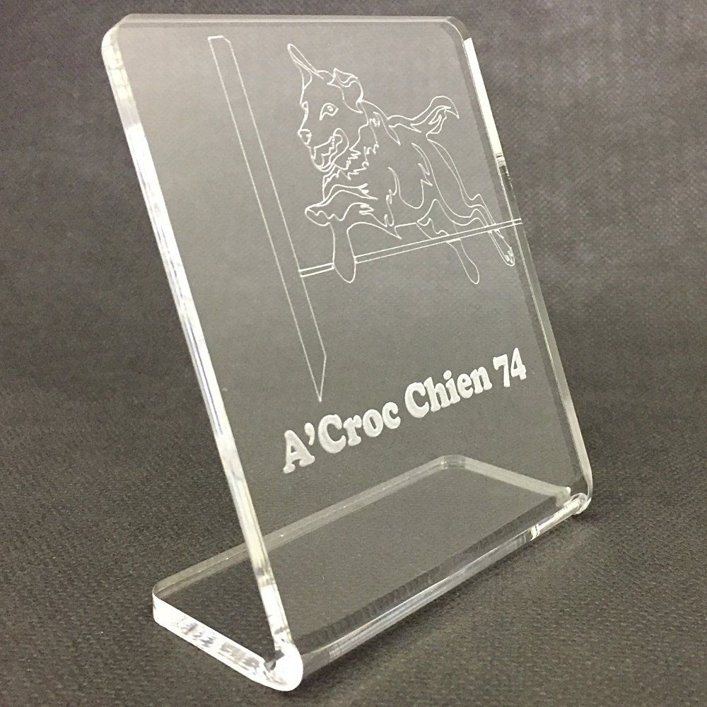 plexiglass trophée personnalisé
