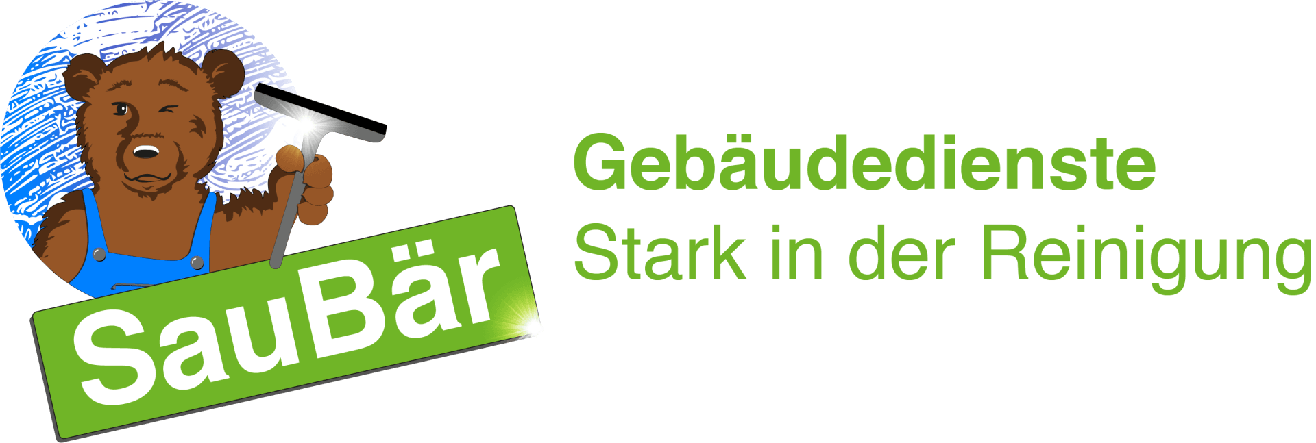 SauBär Gebäudedienste Logo im Kopf- und Fußbereich