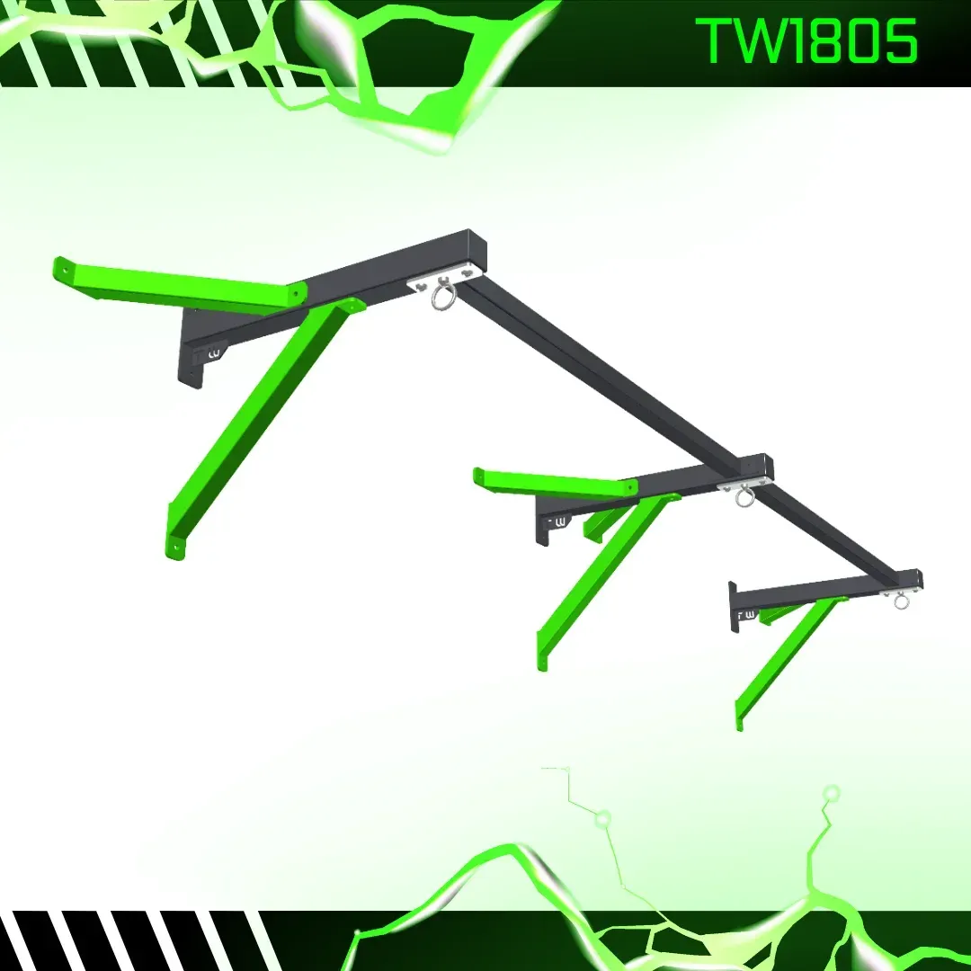 soporte triple de 90 cm de largo de saco de boxeo para pared