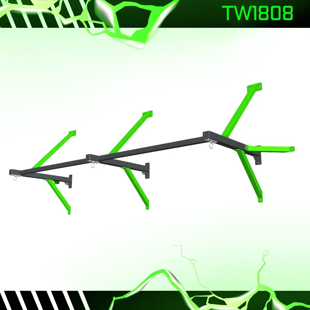 soporte triple de 120 cm de largo de saco de boxeo para pared