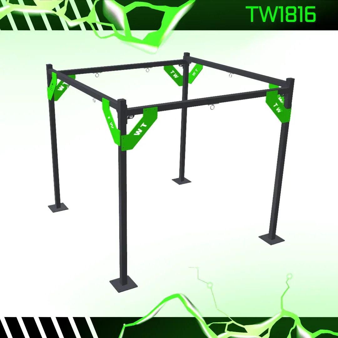 jaula independiente de 3x3 metros para soporte de saco de boxeo