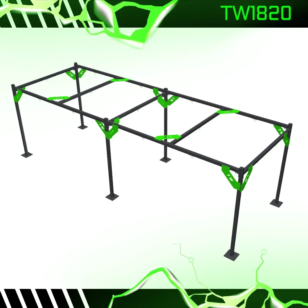 jaula independiente de 8x3 metros para soporte de saco de boxeo