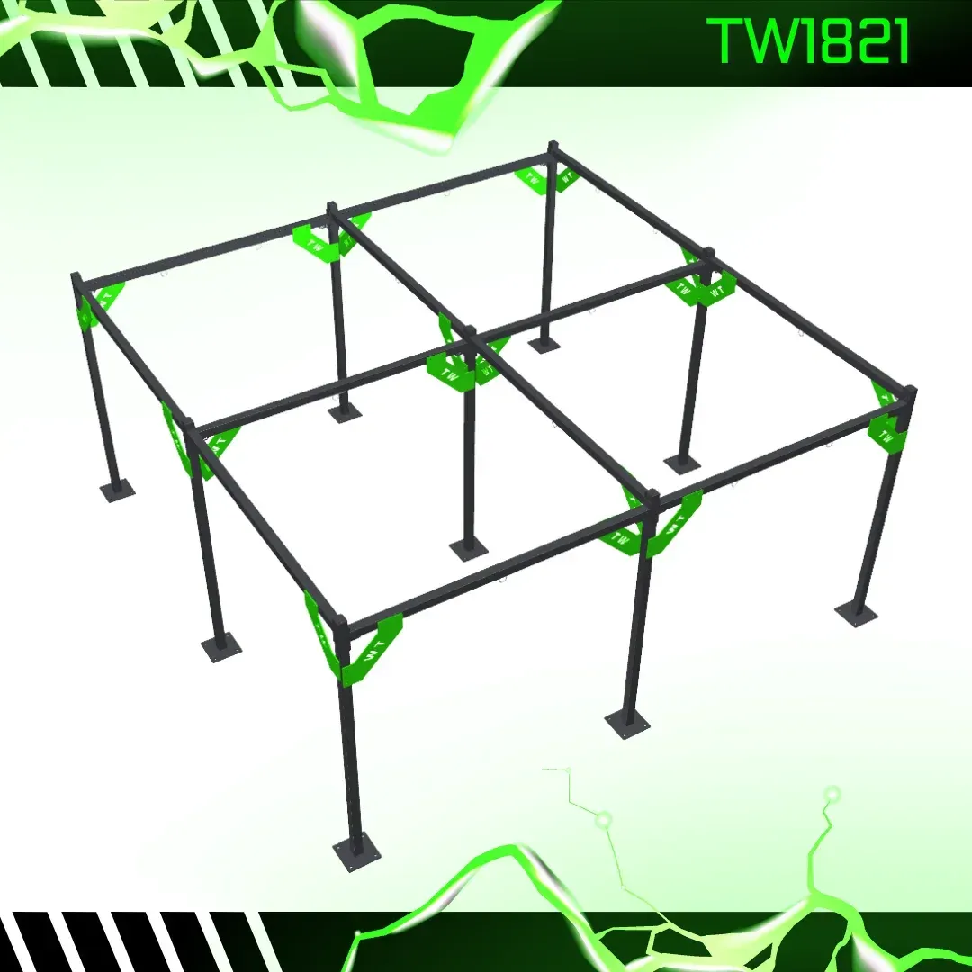 jaula independiente de 6x6 metros para soporte de saco de boxeo