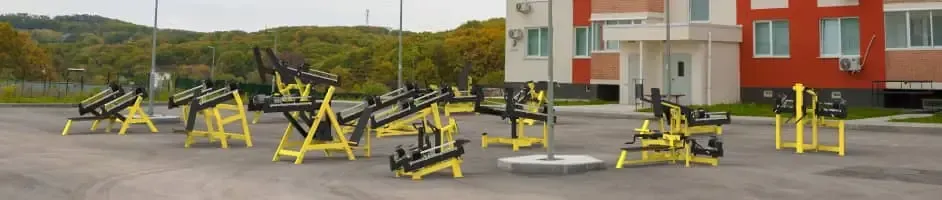 gimnasio de maquinas de exterior anti-vandalismo