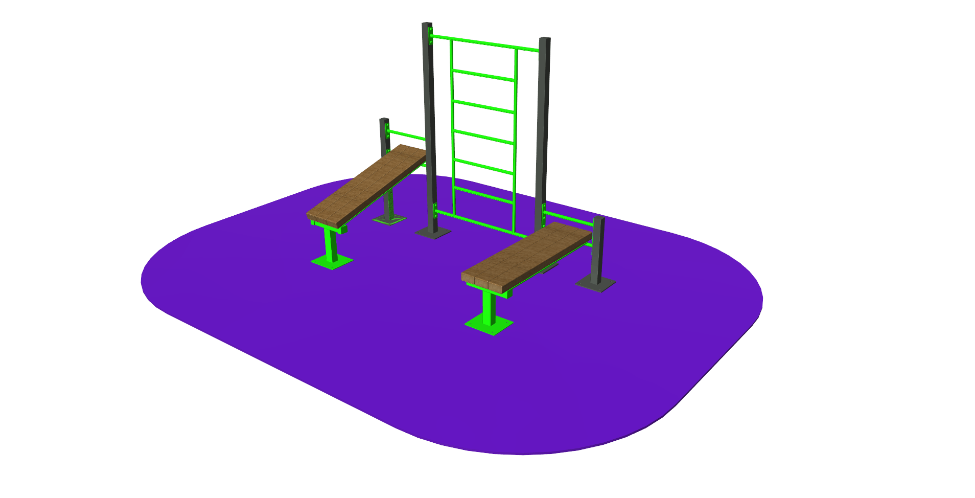 ESCALERA SUECA CON BANCOS
