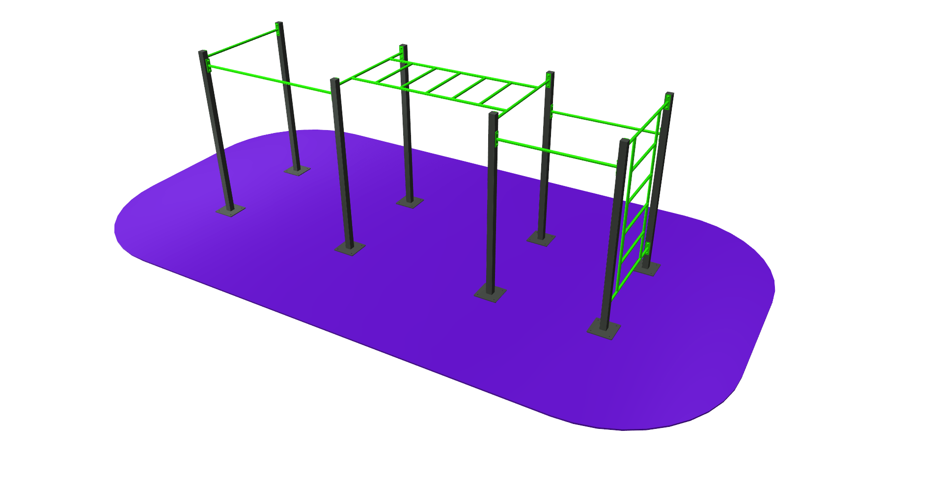 MONKEY BAR CON ESCALERA STREET WORKOUT