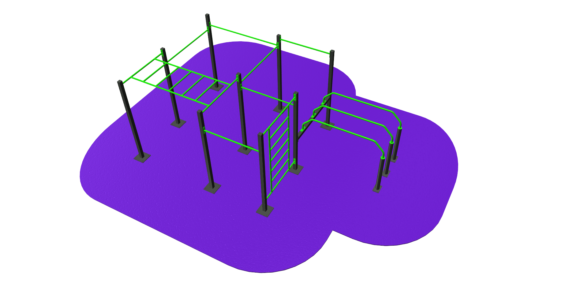 PARQUE STREET WORKOUT VERDE Y NEGRO