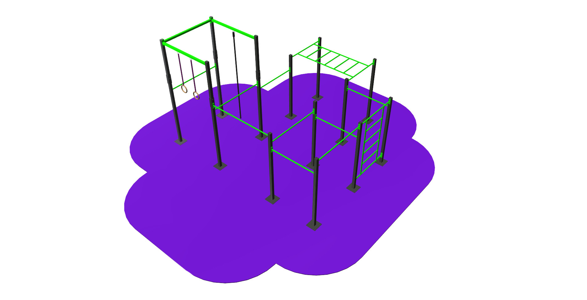 PARQUE DE STREET WORKOUT CON ANILLAS GRANDE