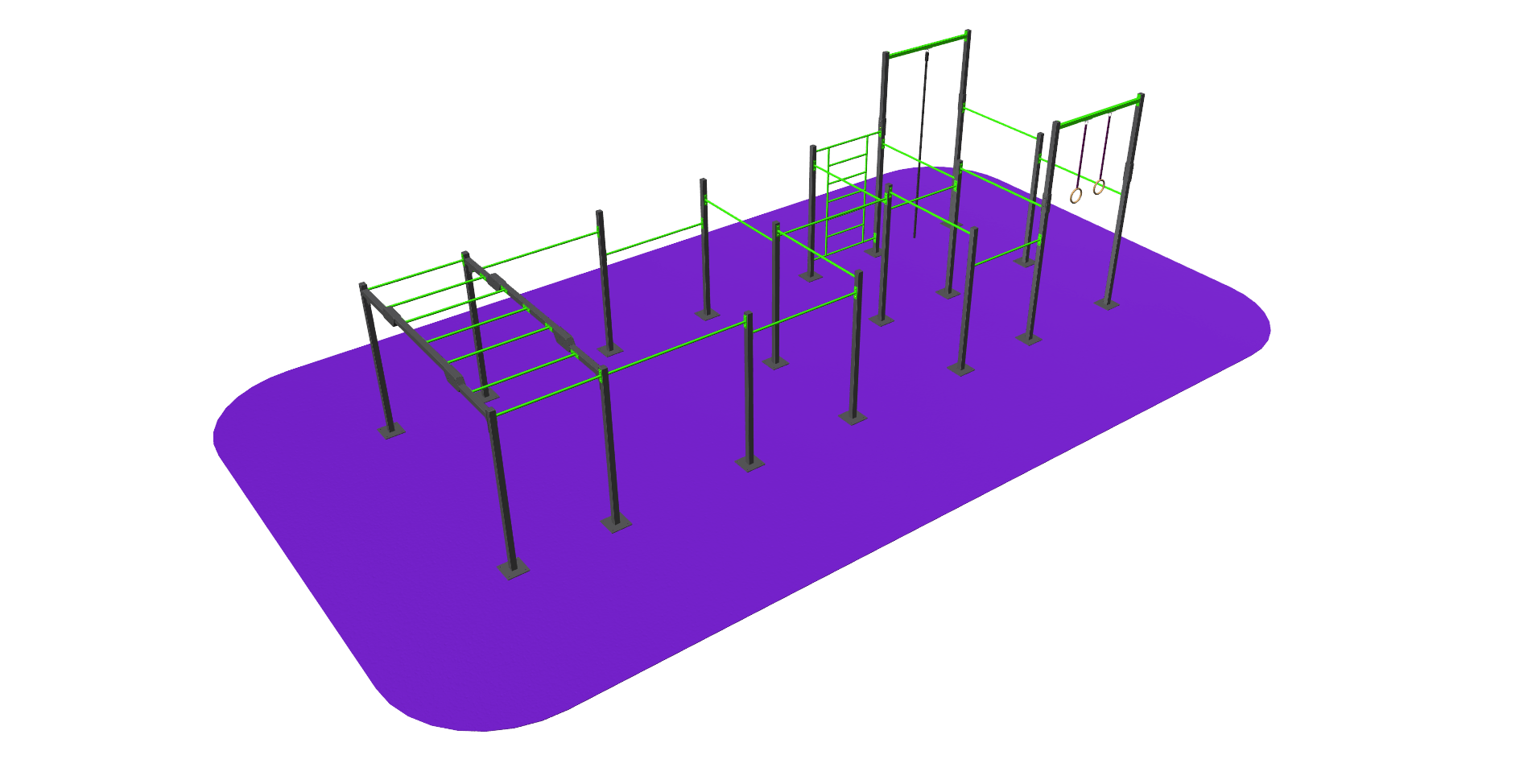 BIG CALISTHENICS PARK DESIGN 3D