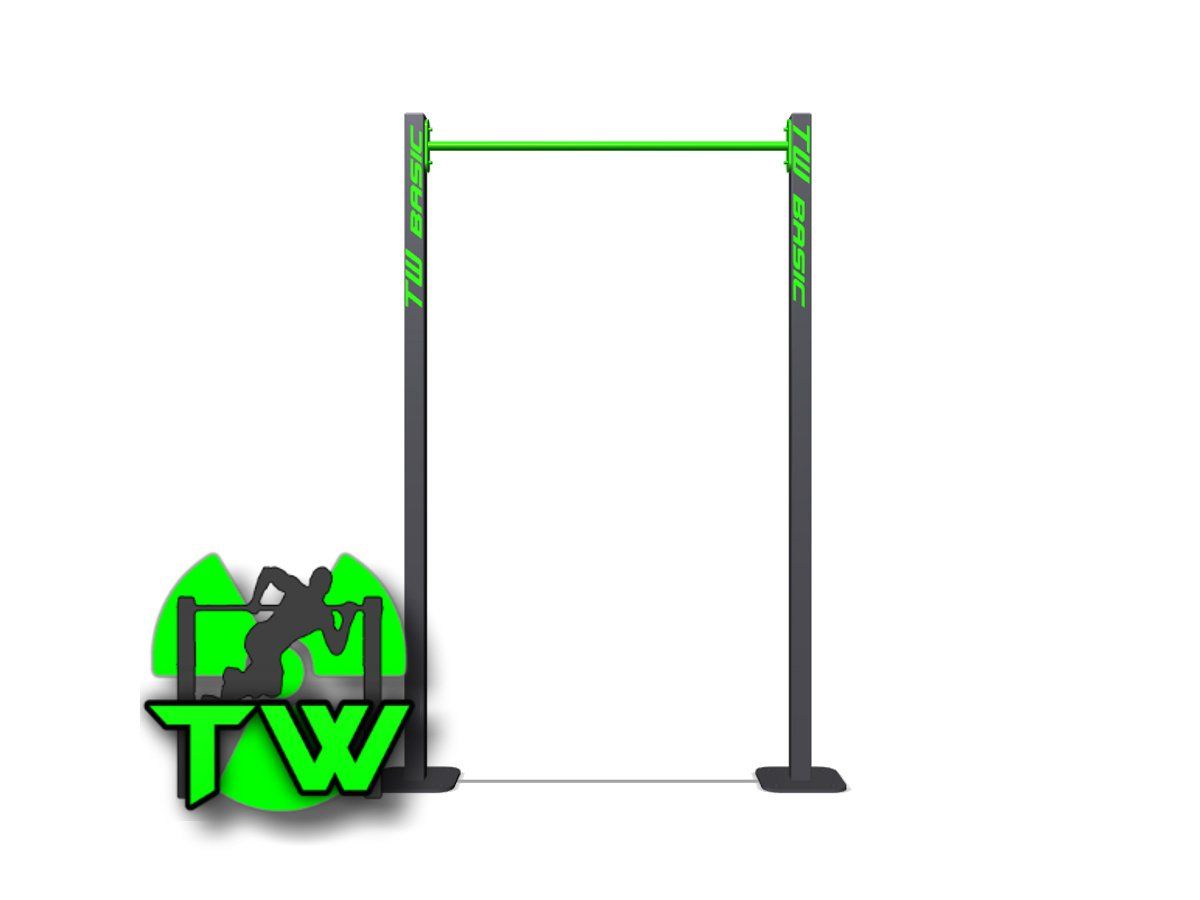 Barra de dominadas fijada al suelo