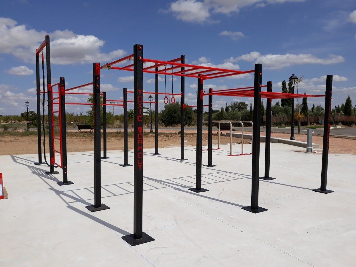 calisthenics park red and black design