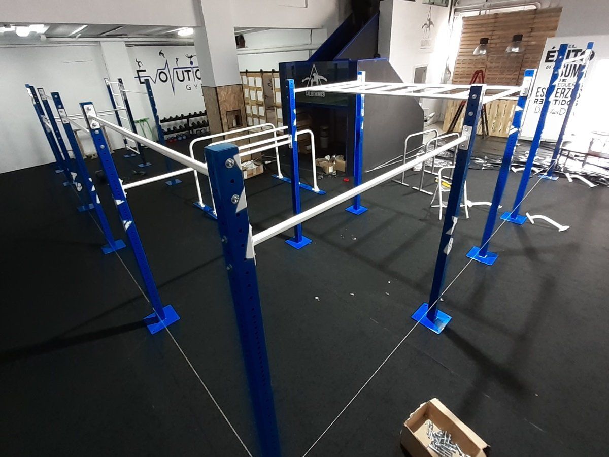 parque calistenia en gimnasio interior