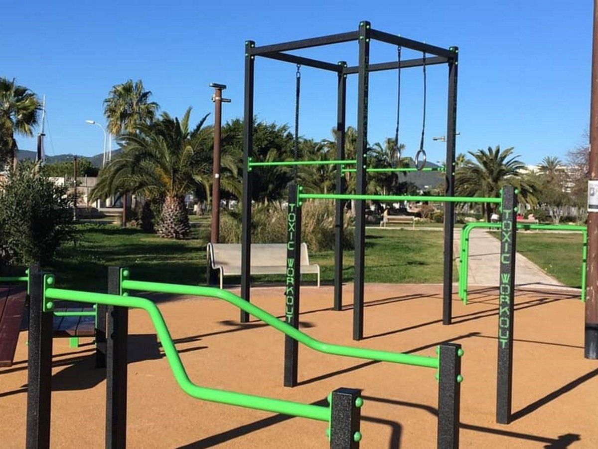 calisthenics park at ibiza beach