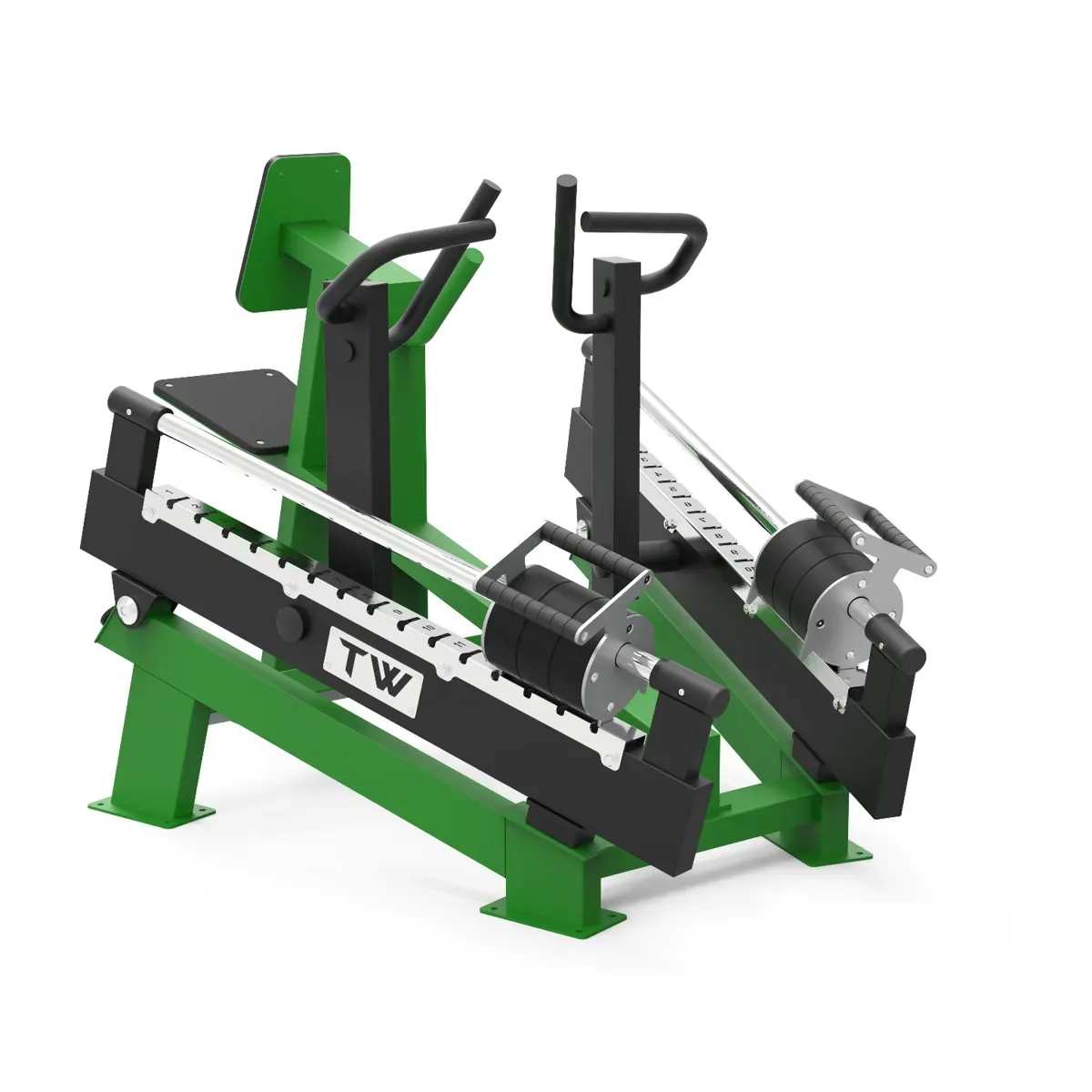 maquina de fitness exterior de remo bajo