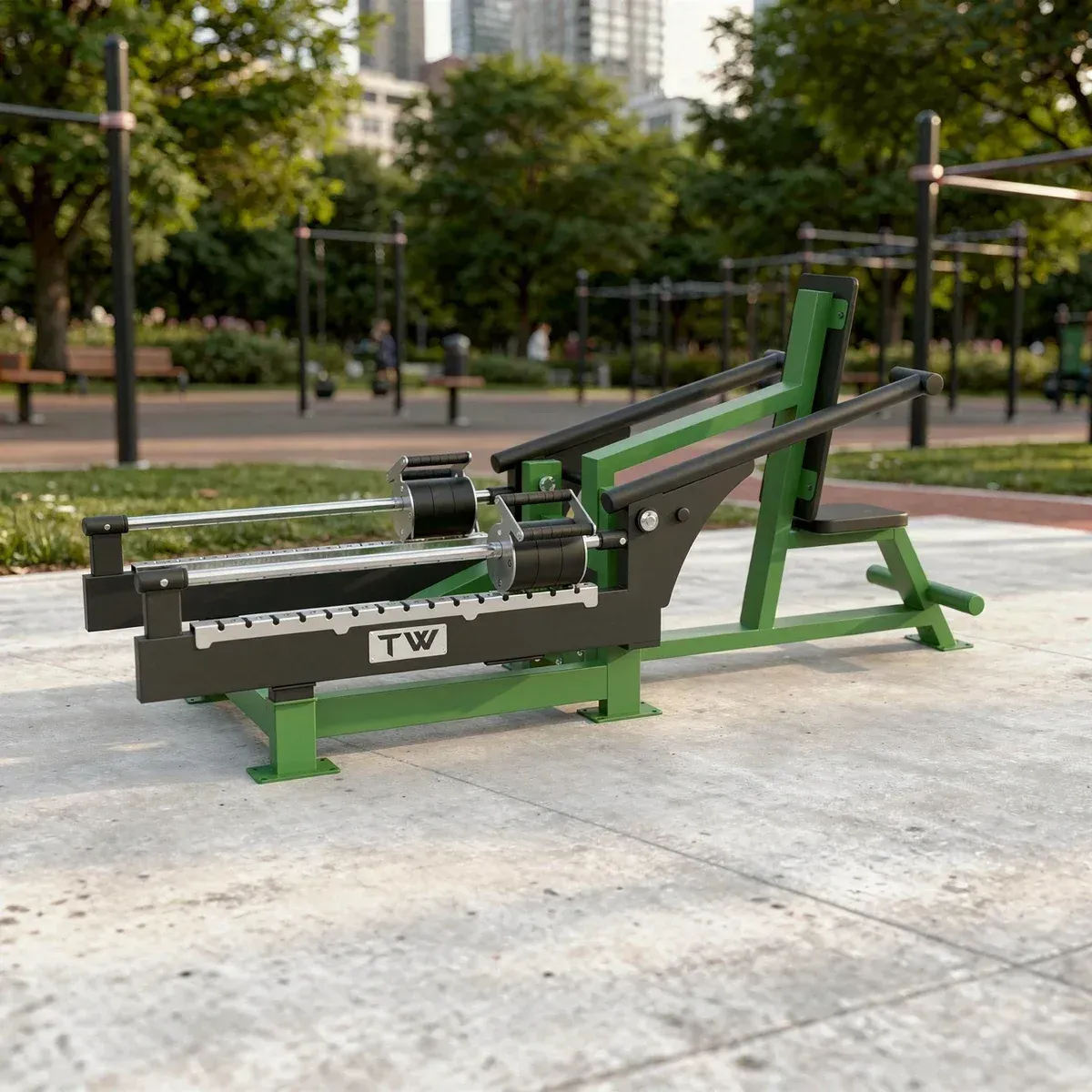 gimnasio de maquinas de exterior anti-vandalismo