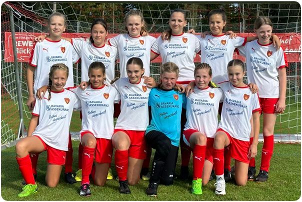 Bild der C-Juniorinnen 2021 folgt Fußball Verein für Mädchen