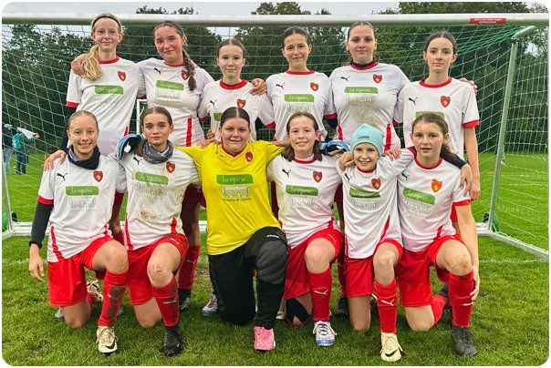 Bild der D-Juniorinnen 2021 folgt Fußball Verein für Mädchen