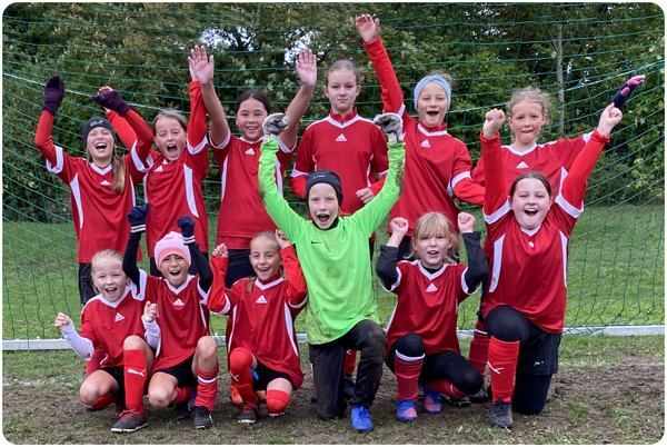 Bild der D-Juniorinnen 2021 folgt Fußball Verein für Mädchen