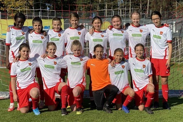 Bild der D-Juniorinnen 2021 folgt Fußball Verein für Mädchen