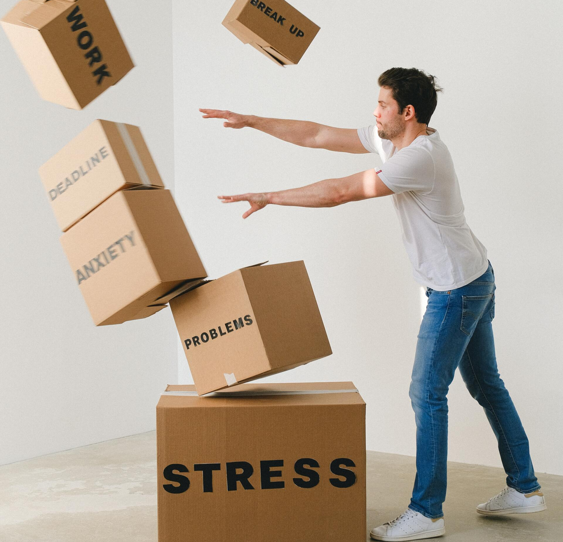 Reaktion bei umfallenden Kartons