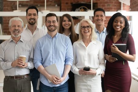 a group of middle-aged professionals