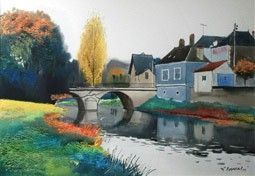 Puente sobre un río sereno