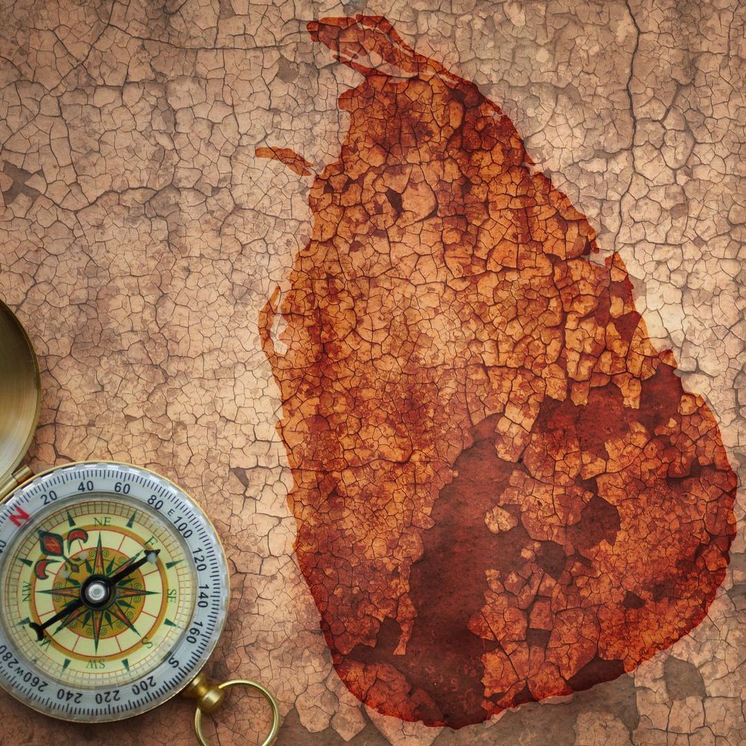 Umrisse der Insel Sri Lanka - SriLanka-Explorer