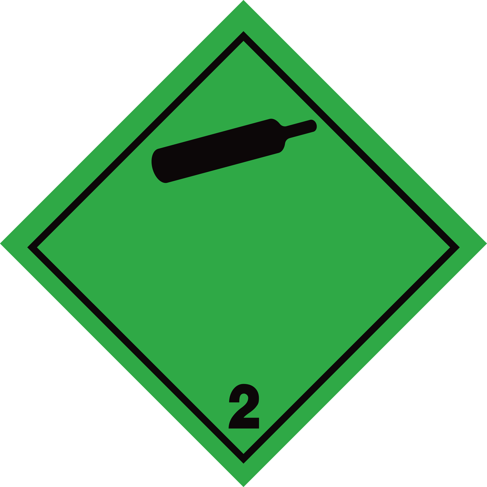 ETICHETTA ADR GAS MODELLO 2.2 NERA