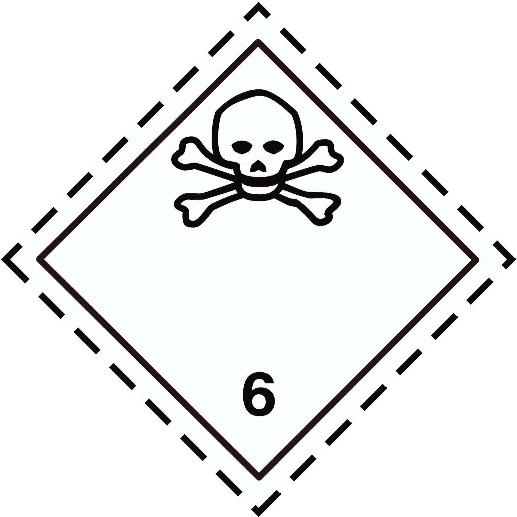 ETICHETTA ADR CLASSE 6.1 MODELLO 6.1