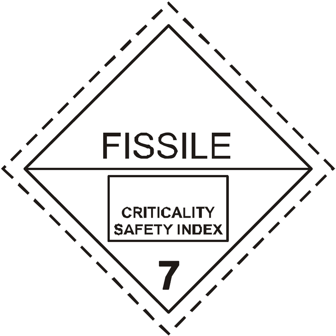 ETICHETTA ADR CLASSE 7 MODELLO 7E