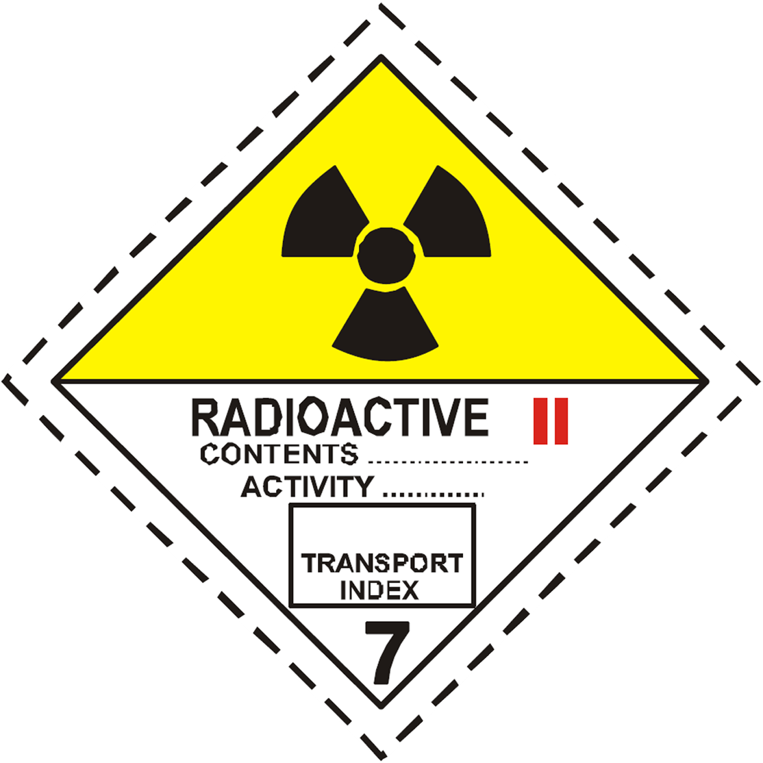 ETICHETTA ADR CLASSE 7 MODELLO 7B