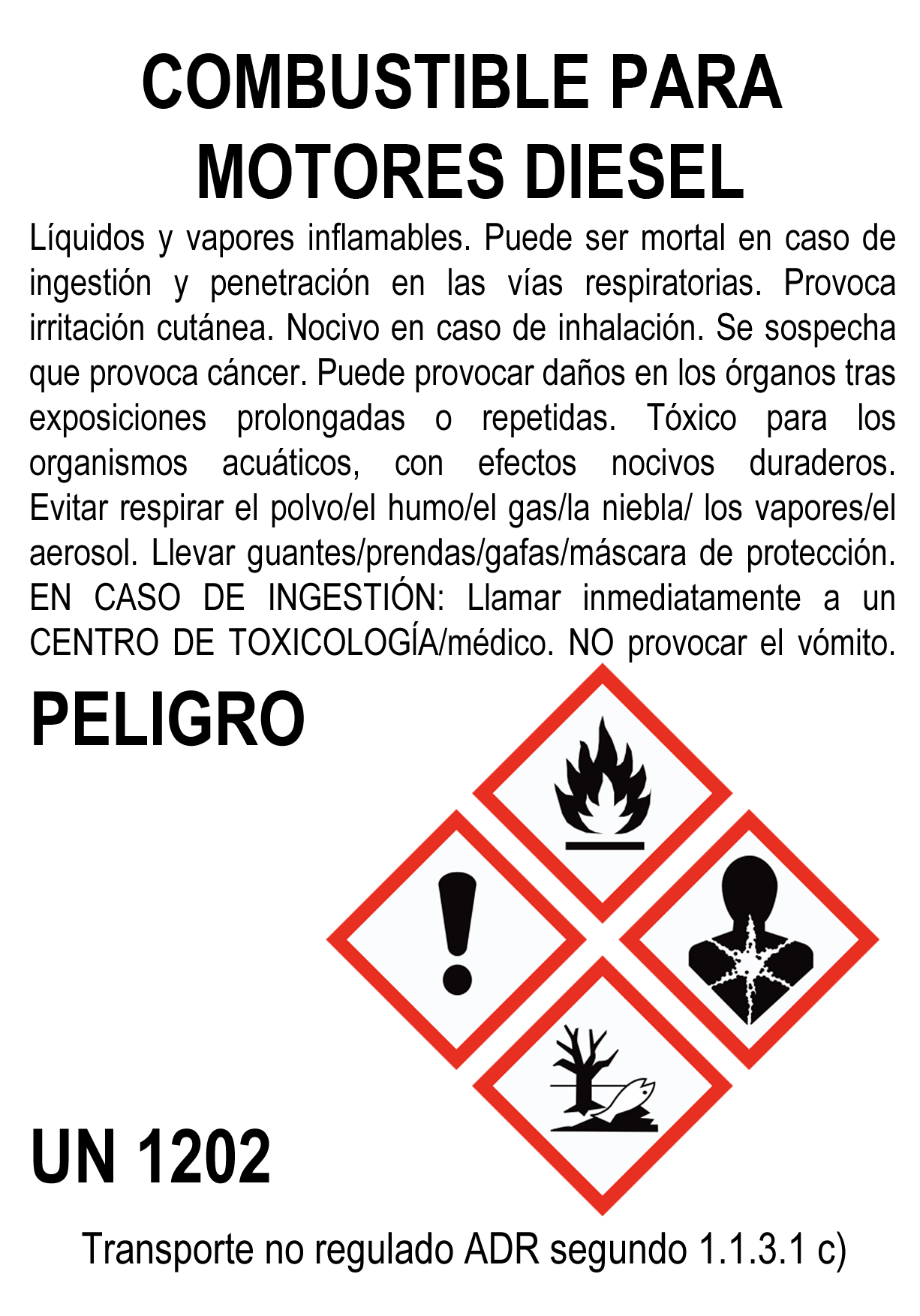 Etichetta CLP - GASOLIO ES