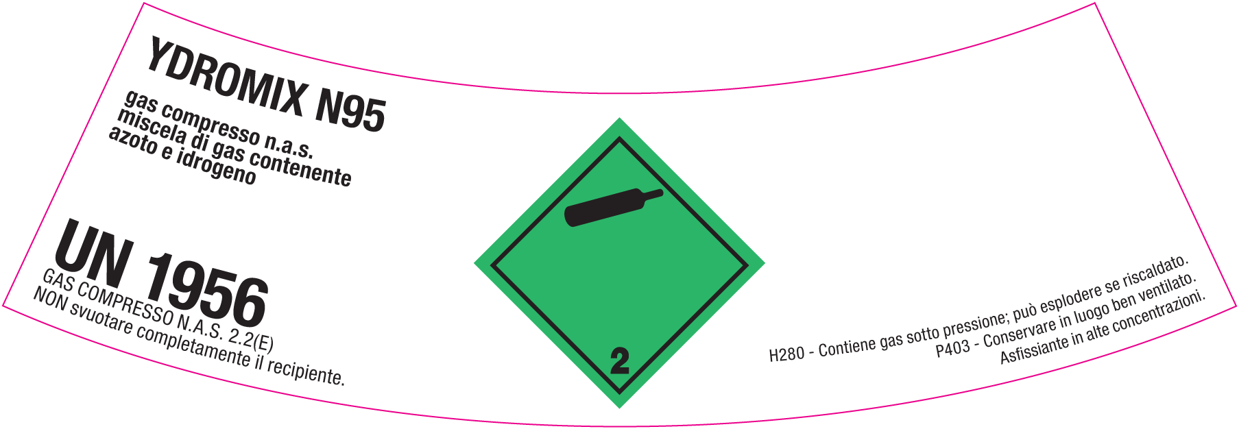 ETICHETTA ADR CLASSE 2 GAS Etichetta ADR bombole GAS - UN 1956