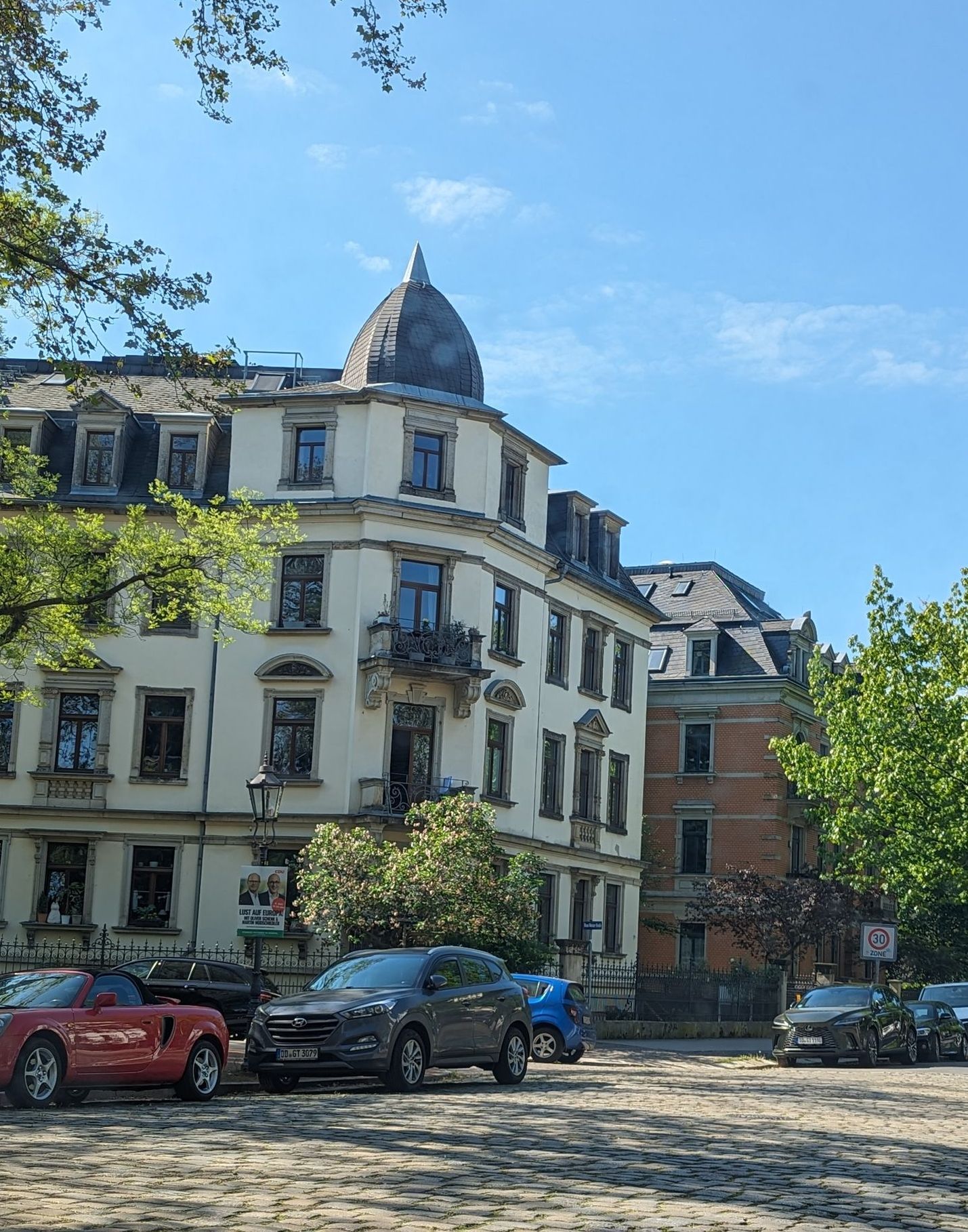 A multi-family tenement house