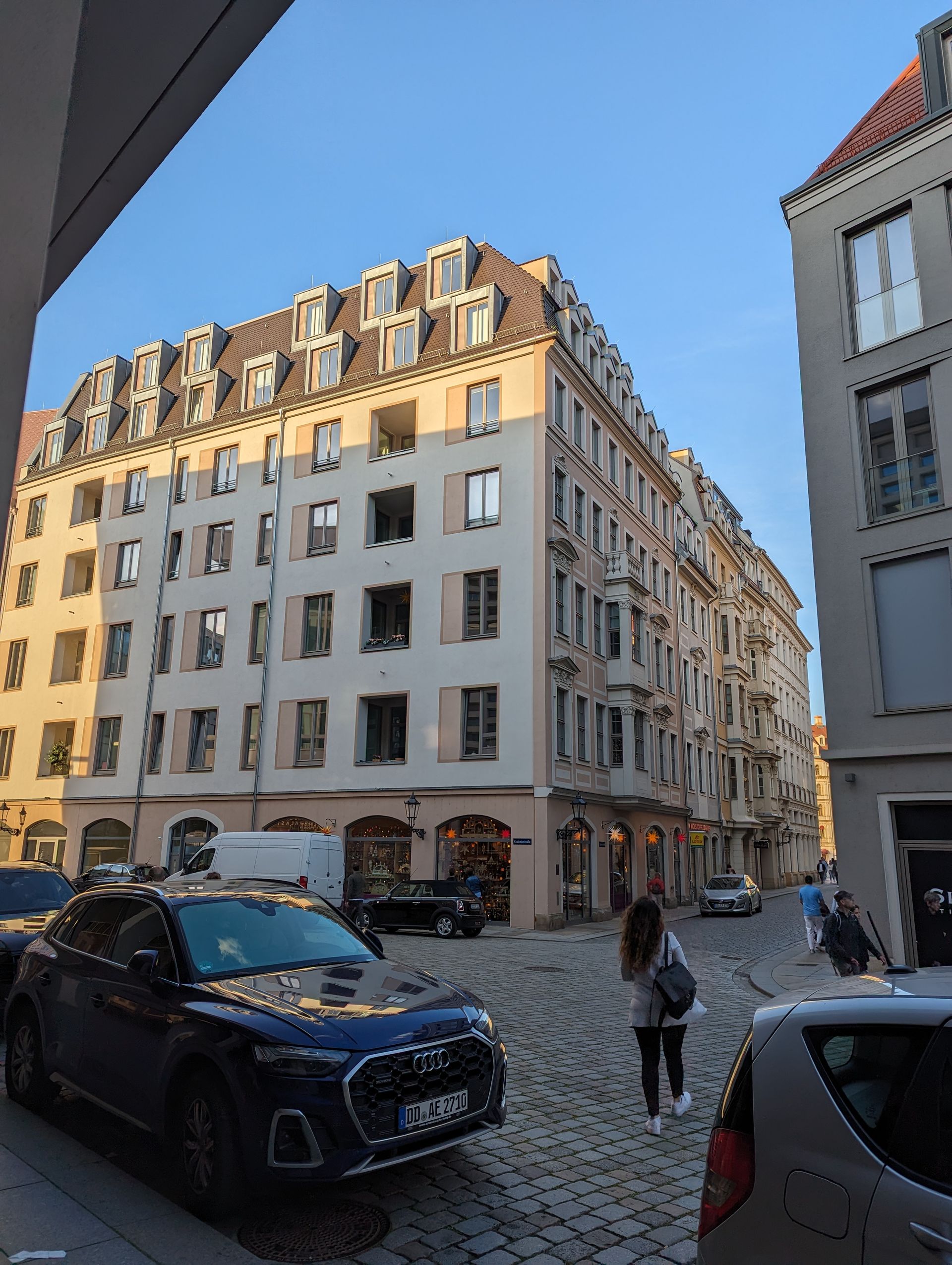 A multi-story building in the old town